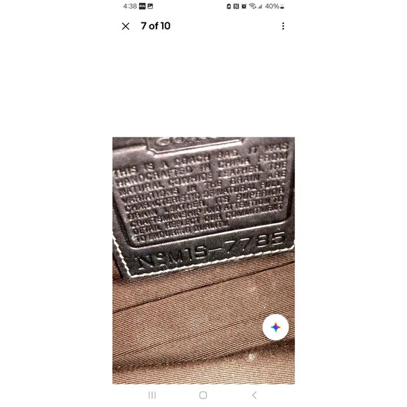 Vintage Coach Small Mini Handbag Purse Black  Leather Hampton 7785 - Picture 6 of 11